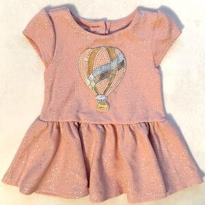 Pastourelle by Pippa & Julie Baby Girl Pink Sparkly Dress Hot Air Balloon 3-6M